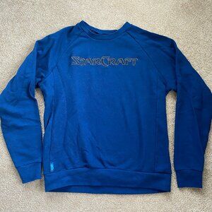 Blizzard StarCraft vintage men's sweatshirt, size medium, blue
